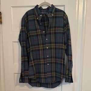 Polo by Ralph Lauren Men's Blue Plaid Shirt